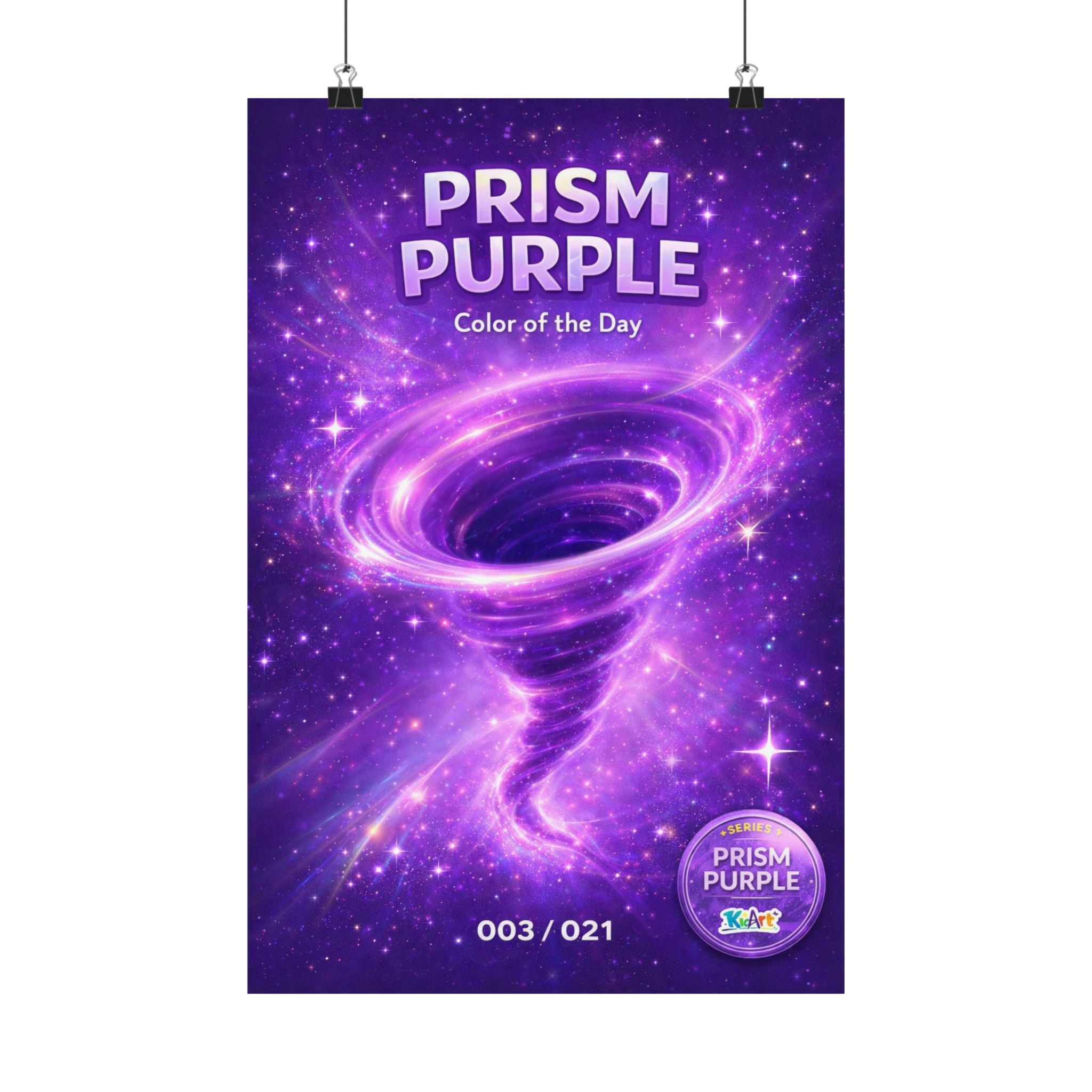 Prism Purple “Color of the Day” Poster | KidArt Series 1 (003/021)