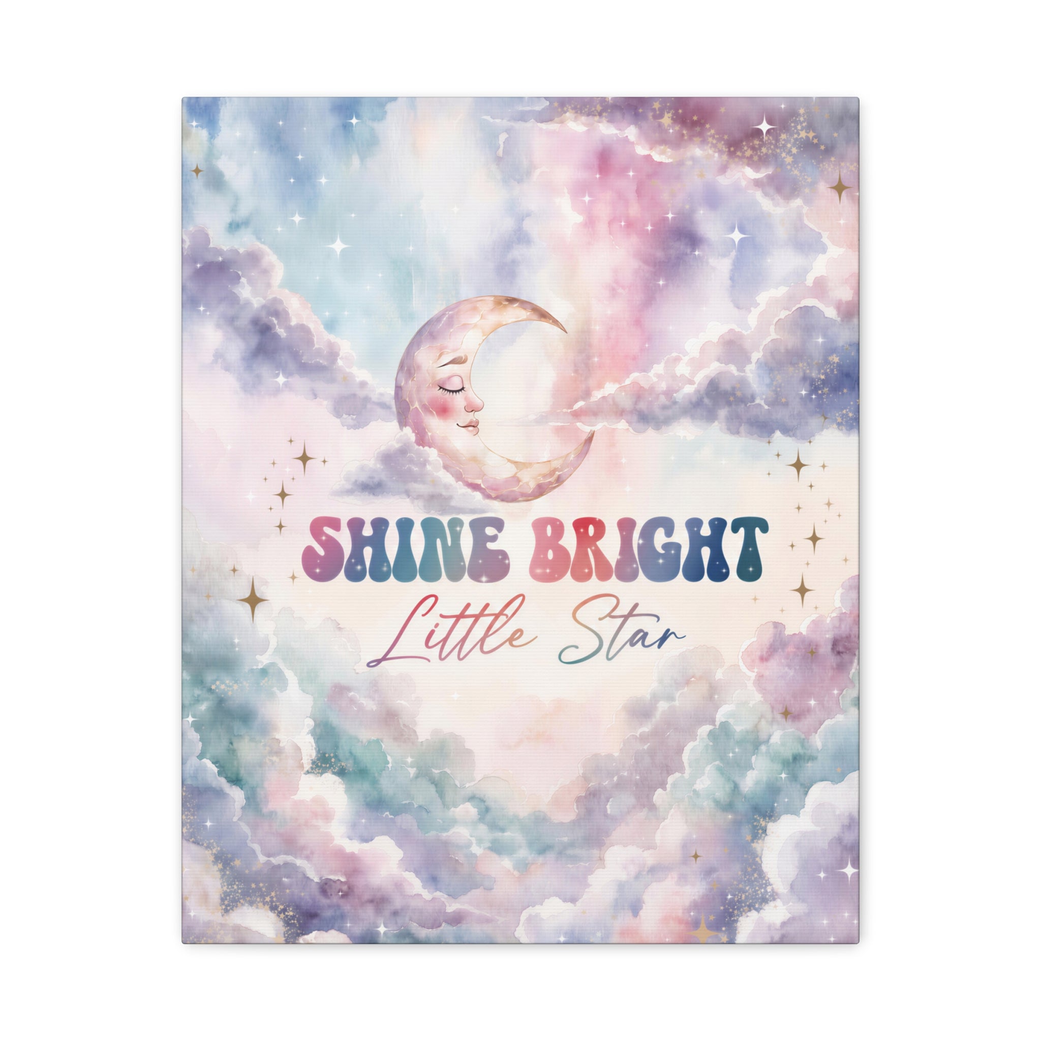 Shine Bright Little Star Inspirational Wall Art Print