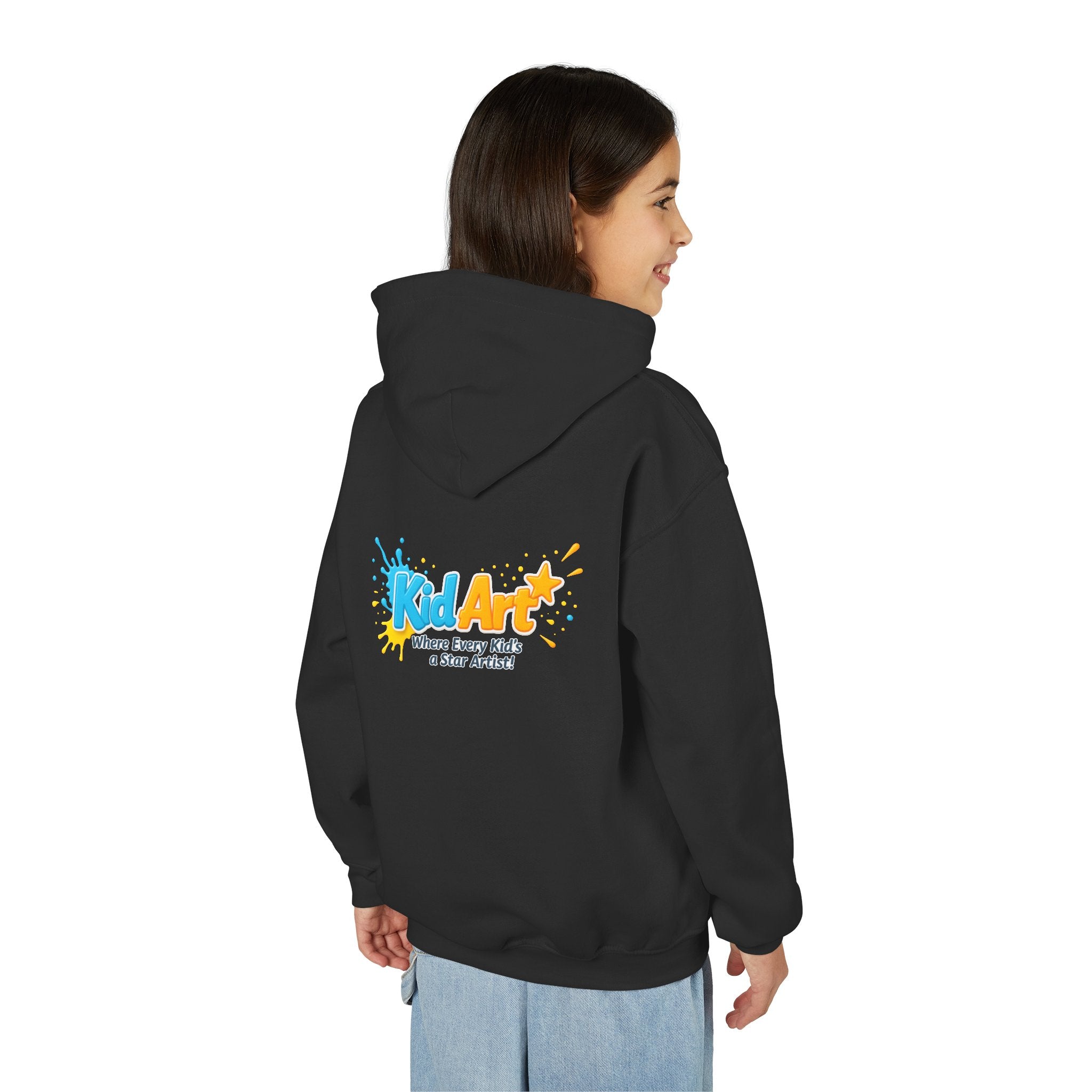 KidArt Official "Star Artist" Youth Hoodie | Colorful Paint Splatter Pullover