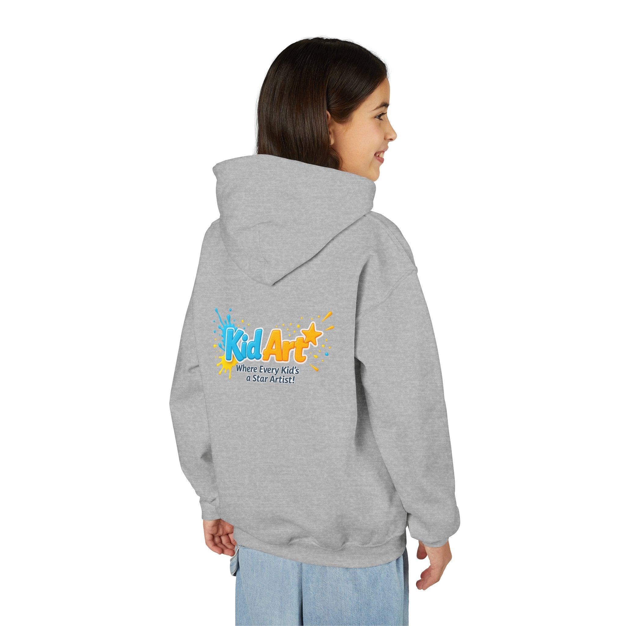 KidArt Official "Star Artist" Youth Hoodie | Colorful Paint Splatter Pullover