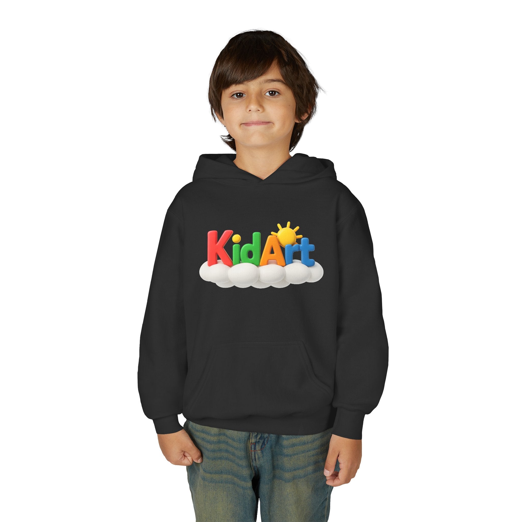 KidArt Official "Star Artist" Youth Hoodie | Colorful Paint Splatter Pullover