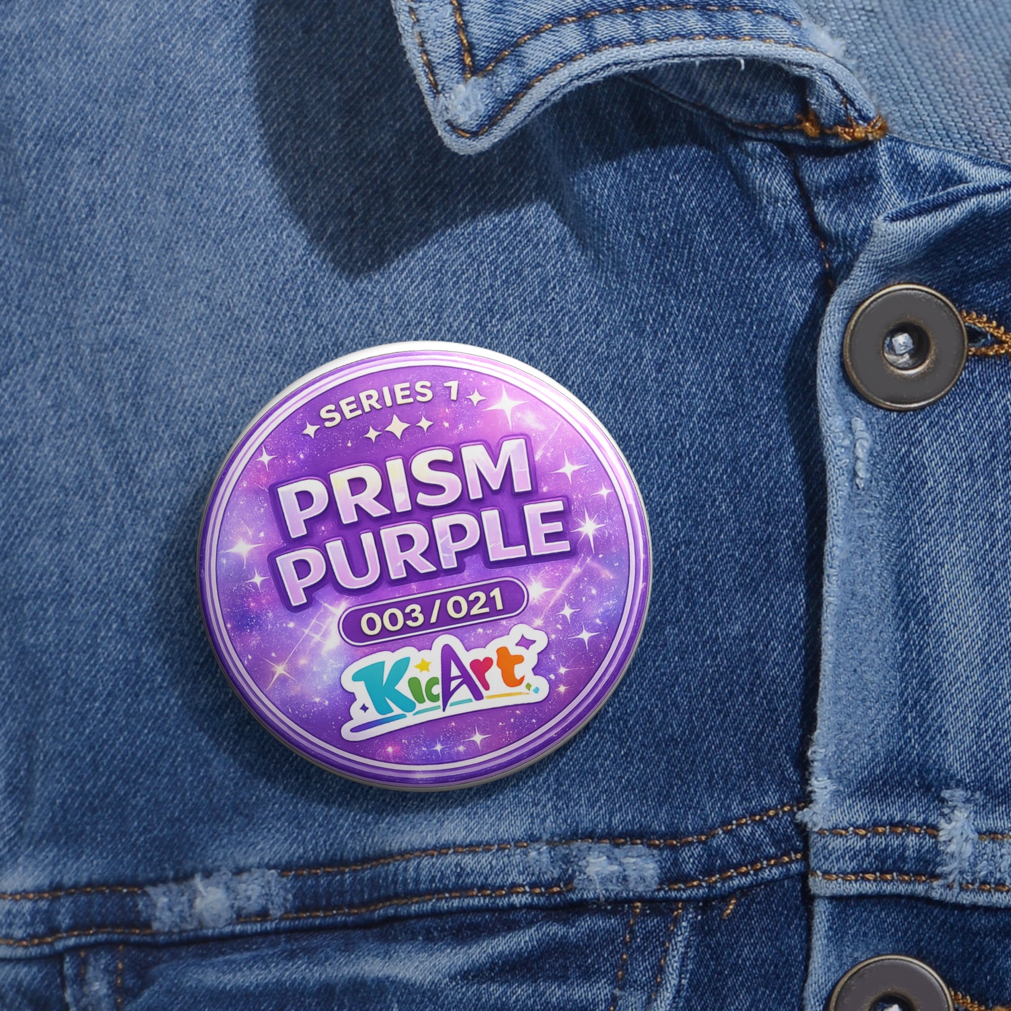 KidArt “Prism Purple” Collectible Button Pin | Color of the Day 003/021